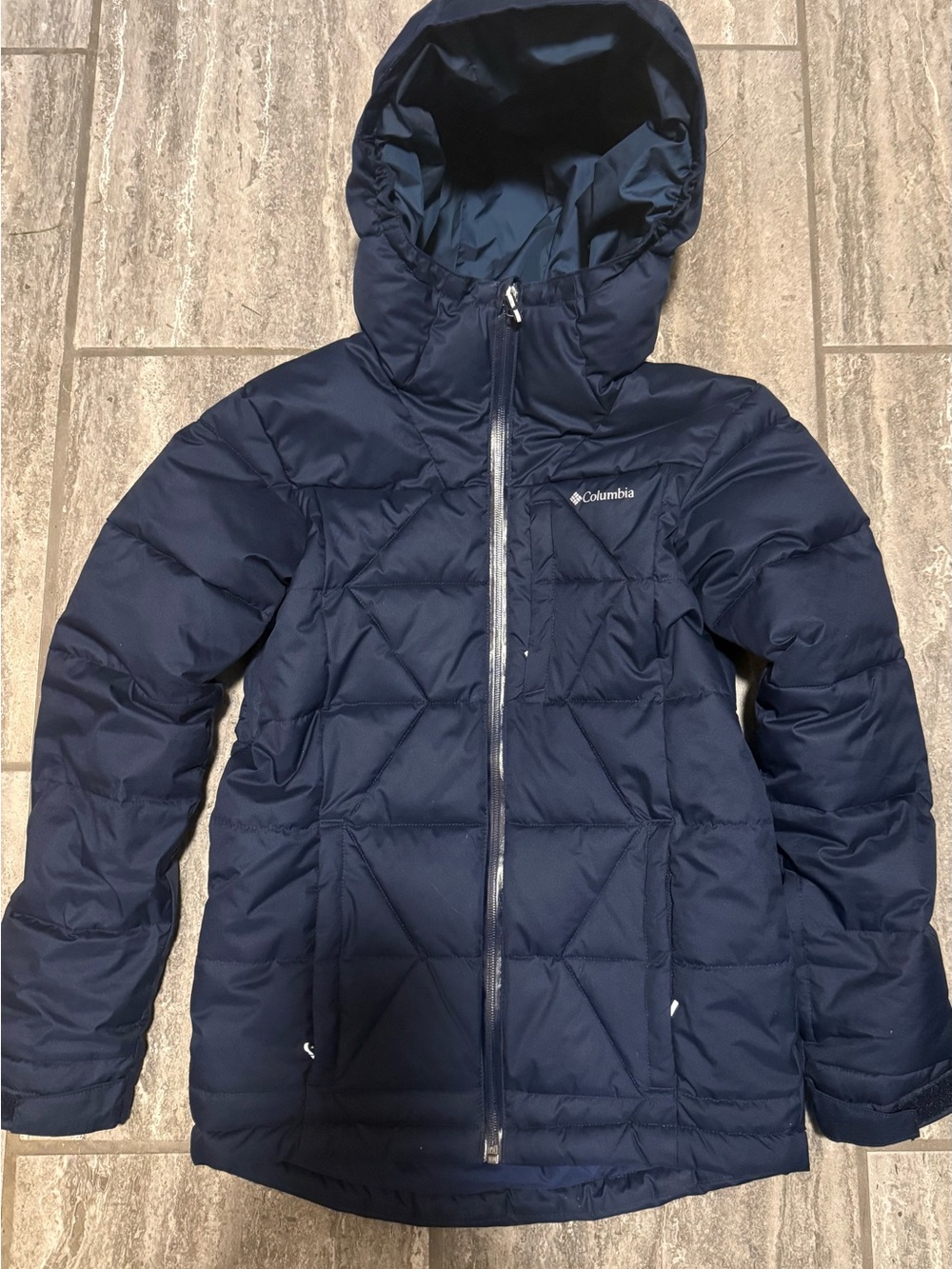 Columbia Dark Navy Quilted Hooded Jacket